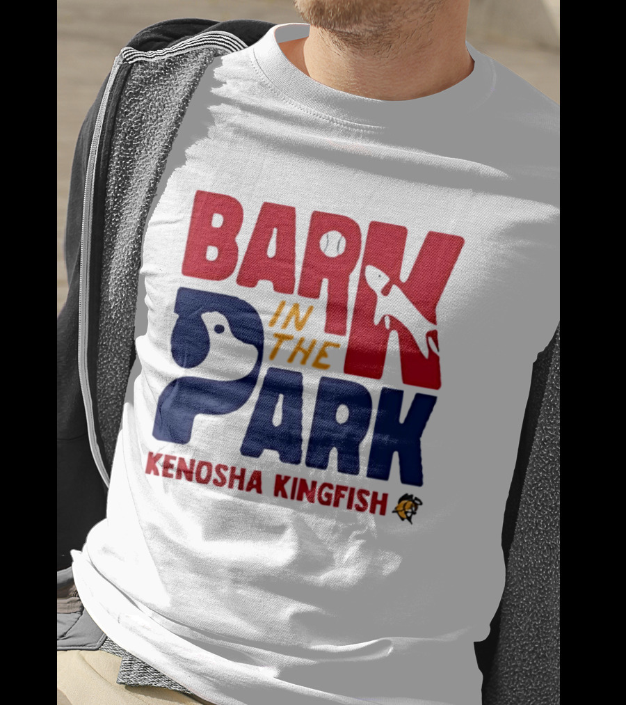 Kenosha Kingfish Bark In The Park Event With Playful Dog And Fish T-Shirt