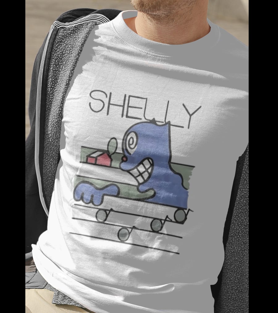 Shelly Cartoon Character With House And Music Notes T-Shirt