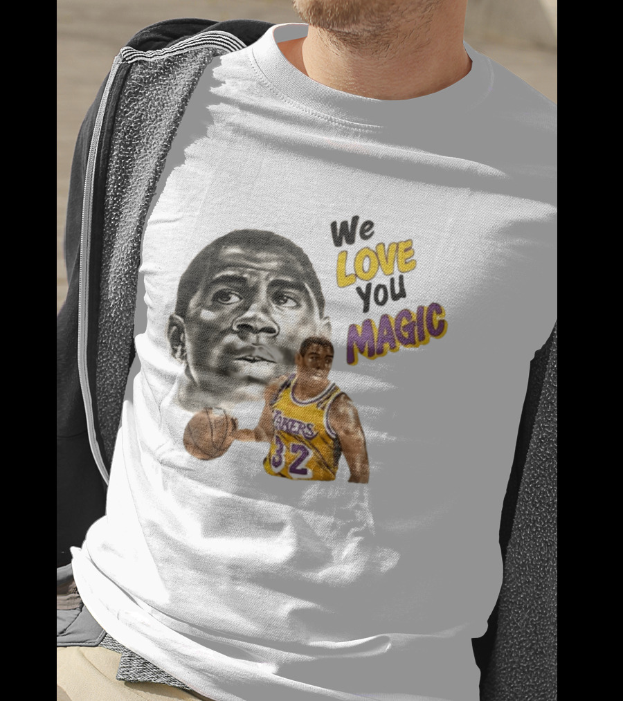 Los Angeles Lakers Magic Johnson We Love You Magic 32 Basketball Legend T-Shirt