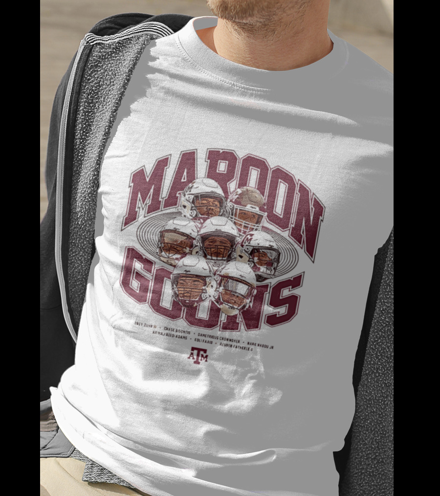 Texas A&M Maroon Goons Football NCAA Team Caricature T-Shirt