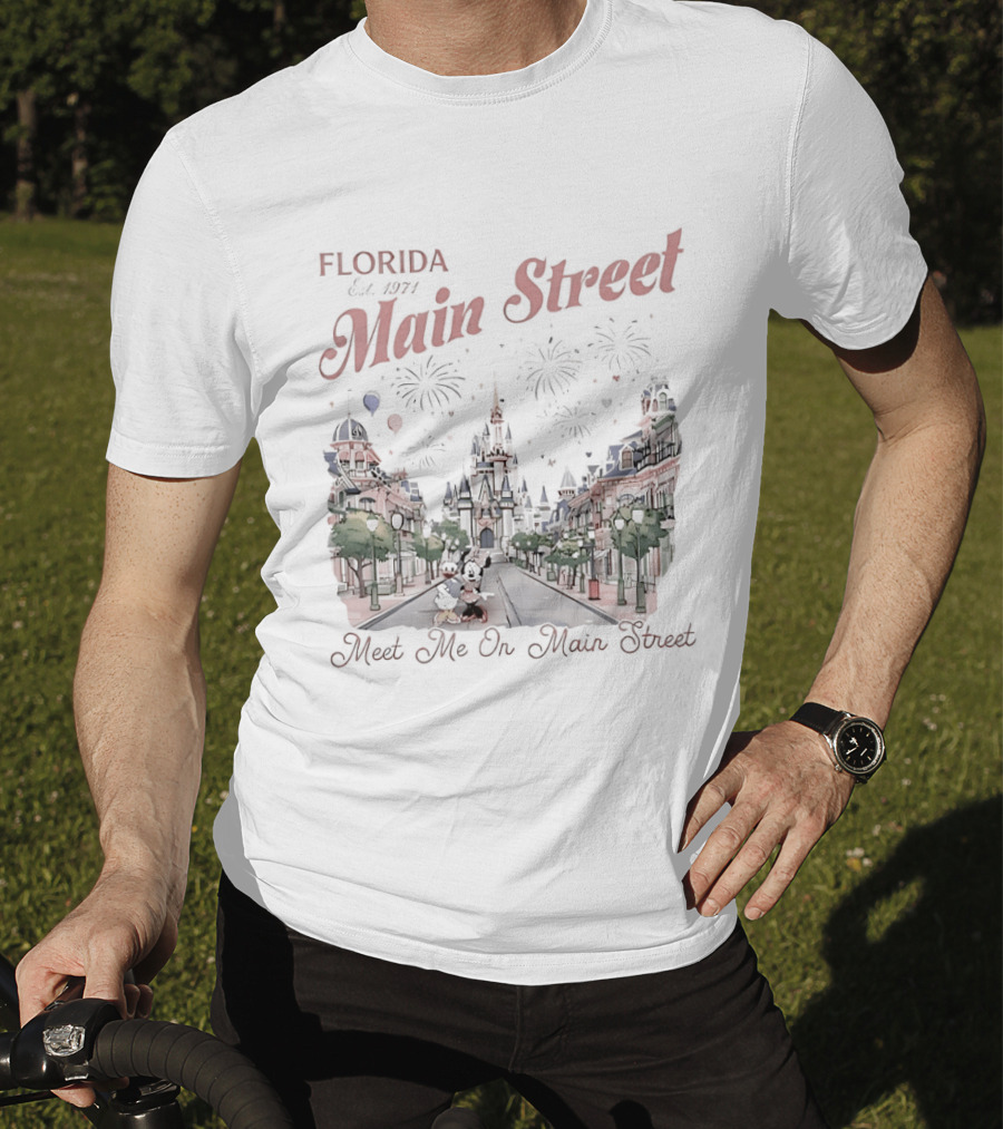Florida Main Street Est 1971 Meets Me On Main Street Minnie Mickey T-Shirt