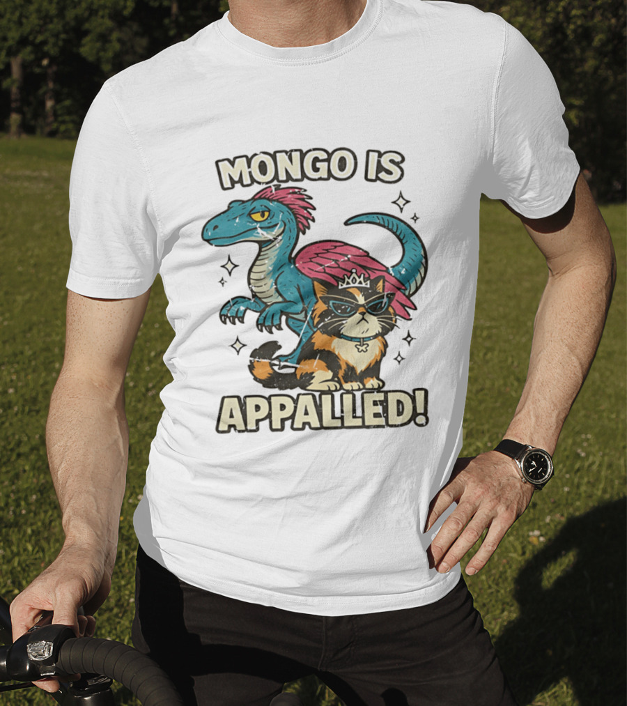 Mongo Is Appalled Dungeon Crawler Carl Dinosaur And Cat T-Shirt