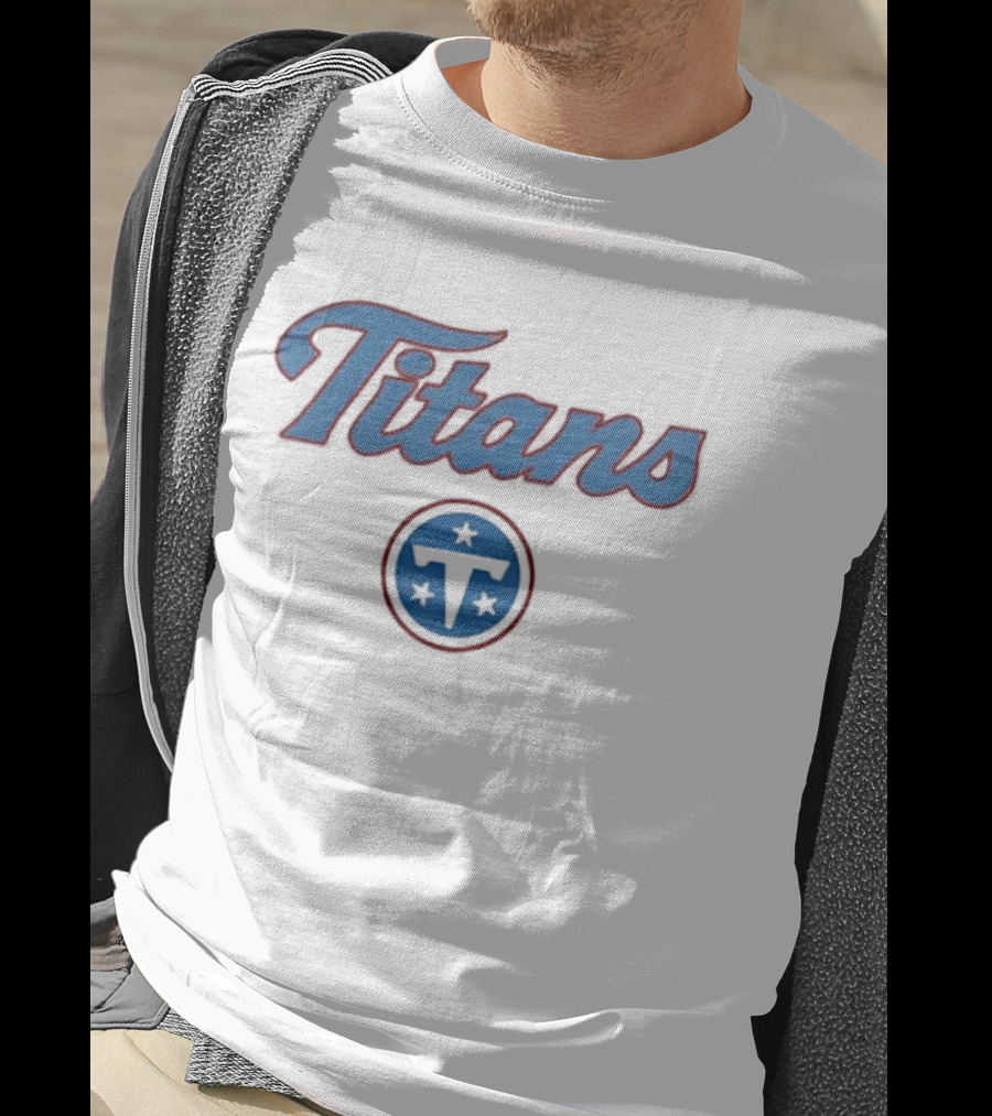 Titans Stars Logo Three Stars Blue T-Shirt