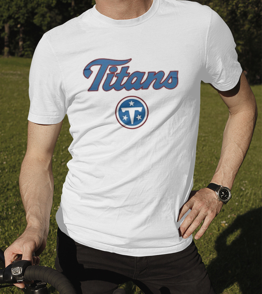 Titans Stars Logo Three Stars Blue T-Shirt