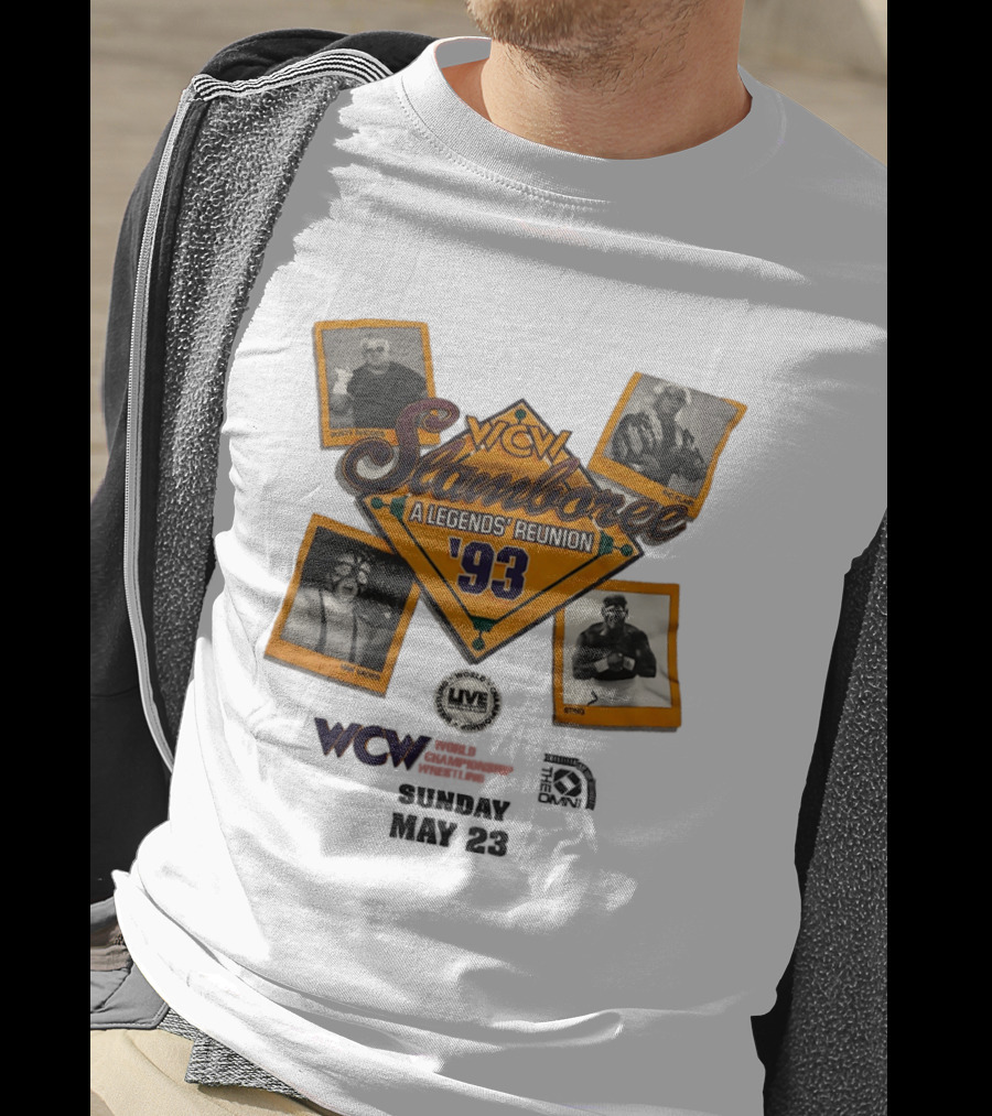 WCW Slamboree 1993 A Legends' Reunion Dusty Rhodes Ric Flair Van Vader Sting T-Shirt