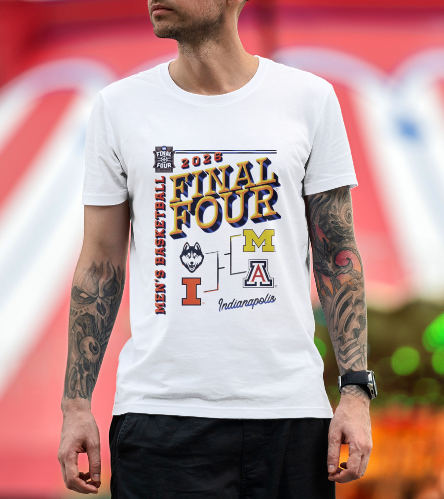 2026 Final Four Indianapolis Men's Basketball Illinois Huskies Michigan Arizona T-Shirt