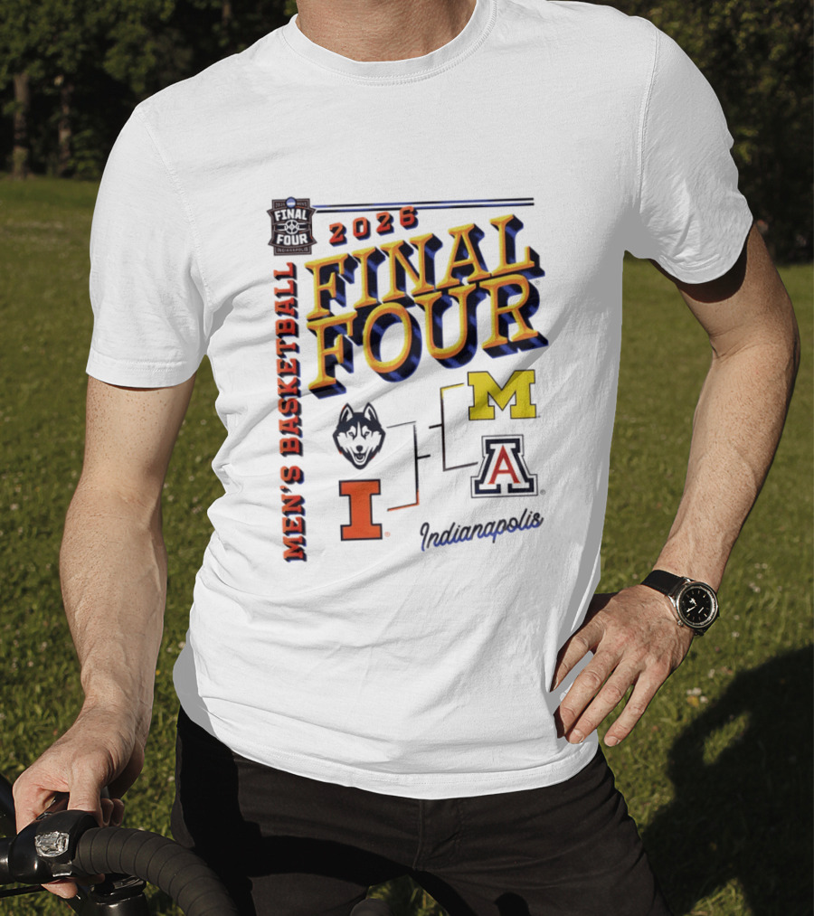 2026 Final Four Indianapolis Men's Basketball Illinois Huskies Michigan Arizona T-Shirt
