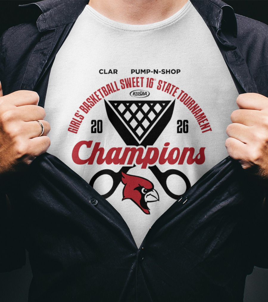 Clark's Pump N Shop 2026 KHSAA Girls Basketball Sweet 16 State Tournament Champions T-Shirt