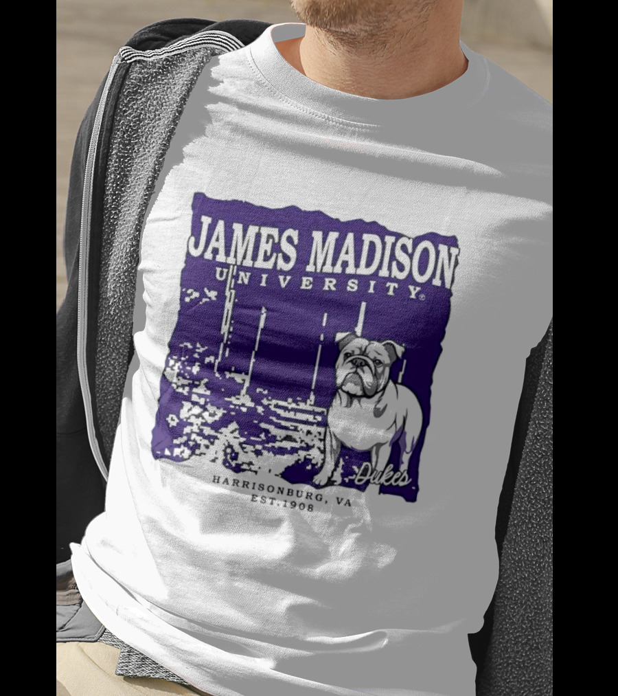 James Madison University Dukes Harrisonburg VA Est 1908 Bulldog T-Shirt