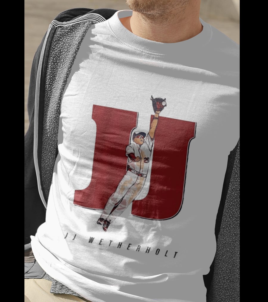 JJ Wetherholt St Louis Cardinals Mad Hops Baseball Player Jumping Action T-Shirt