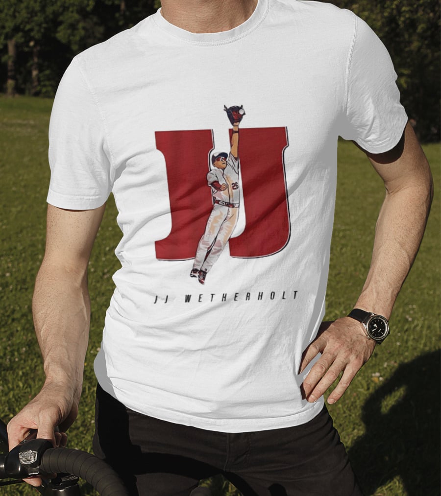 JJ Wetherholt St Louis Cardinals Mad Hops Baseball Player Jumping Action T-Shirt