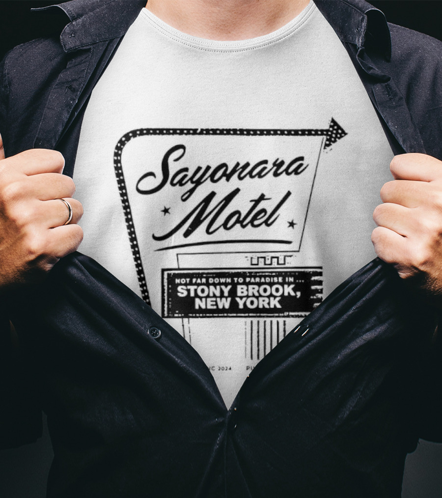 Koyo Sayonara Motel Stony Brook New York Vintage Sign T-Shirt