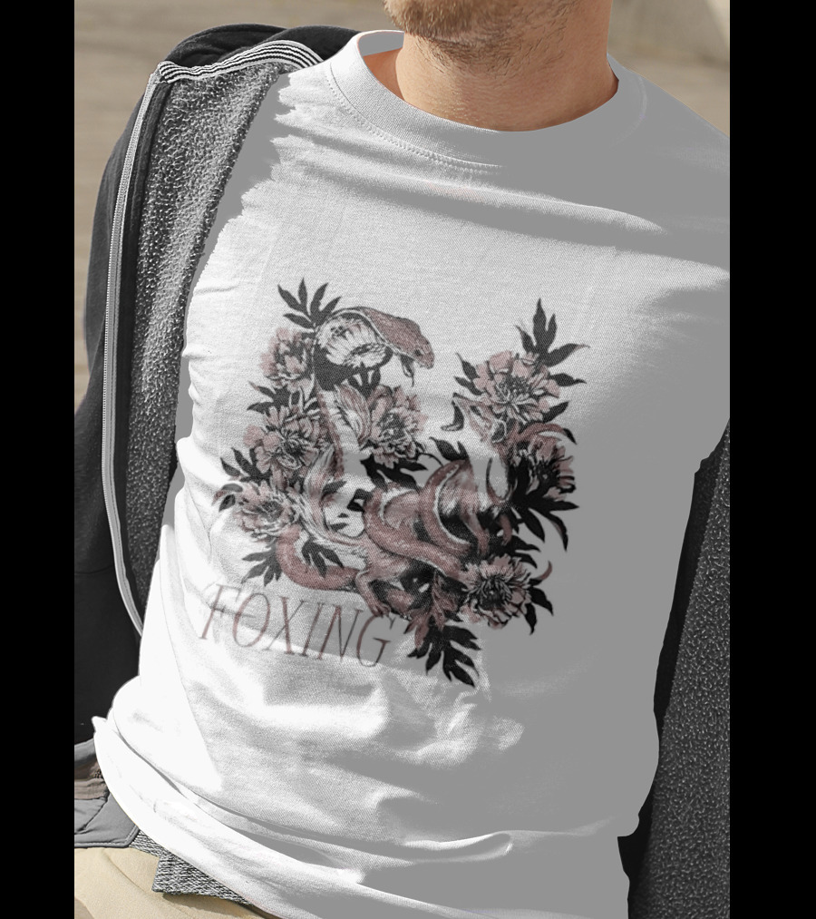 Foxing Snake And Fox Floral T-Shirt