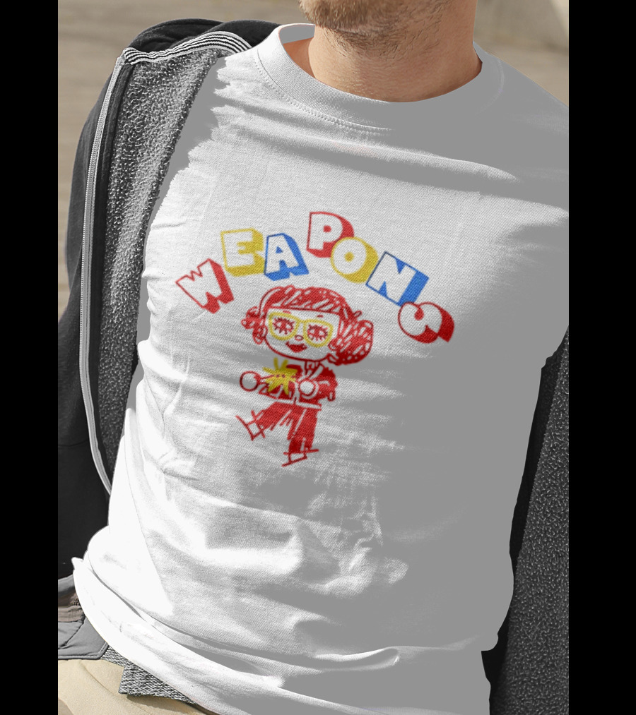 Gladys Weapons Colorful Doodle Art With Glasses And Yellow T-Shirt