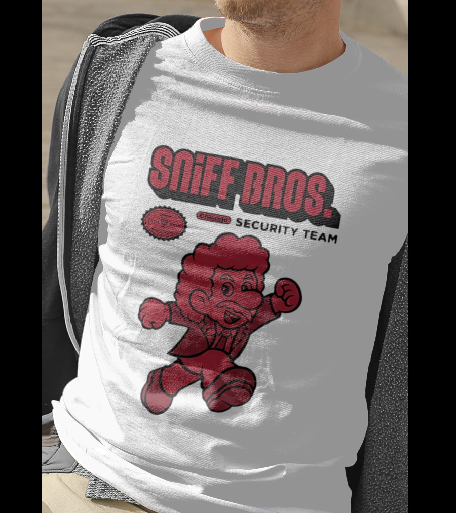 Sniff Bros Chicago Security Team Retro Style Character Official Quality Seal T-Shirt