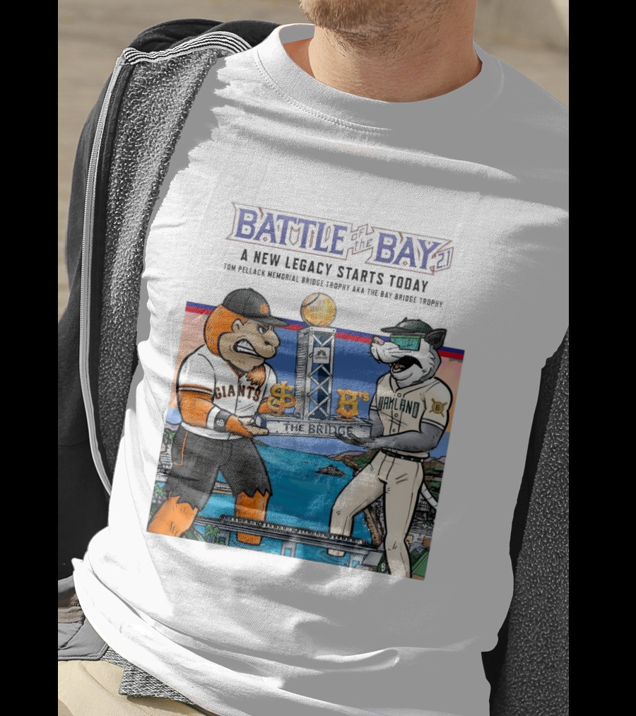 Battle Of The Bay Oakland Ballers Giants New Legacy Series The Bridge T-Shirt