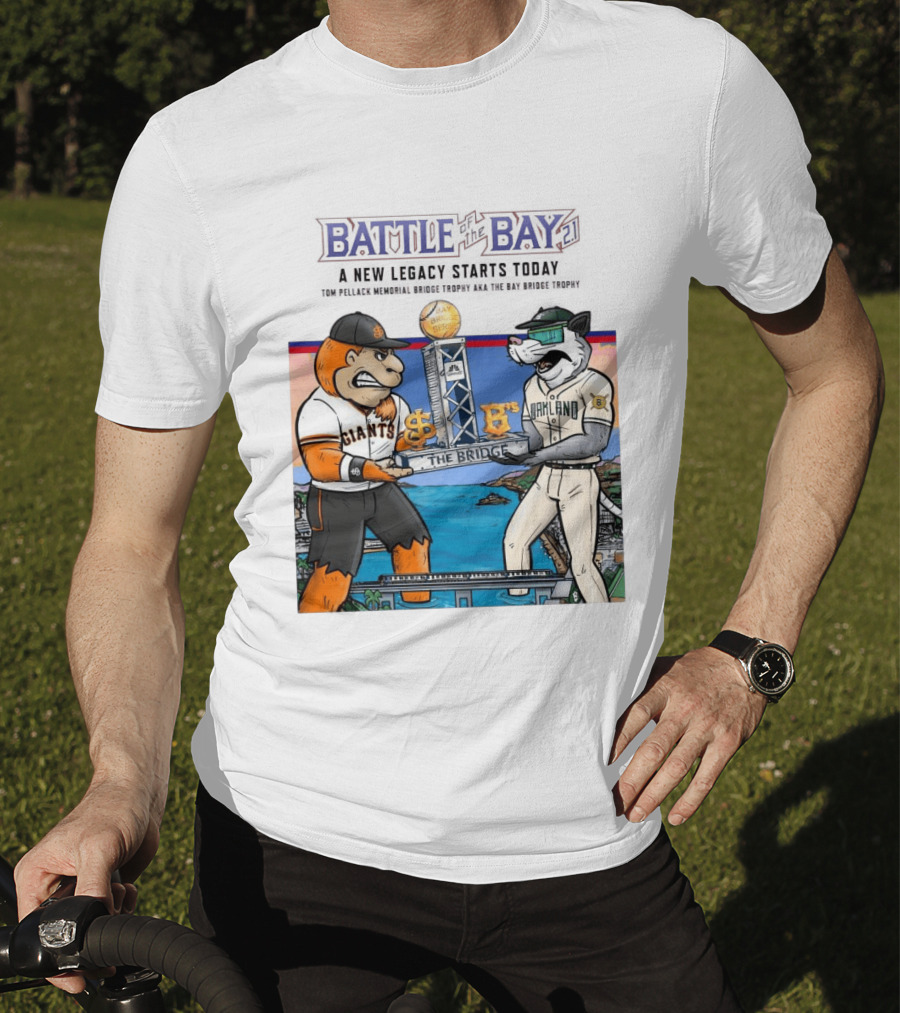 Battle Of The Bay Oakland Ballers Giants New Legacy Series The Bridge T-Shirt