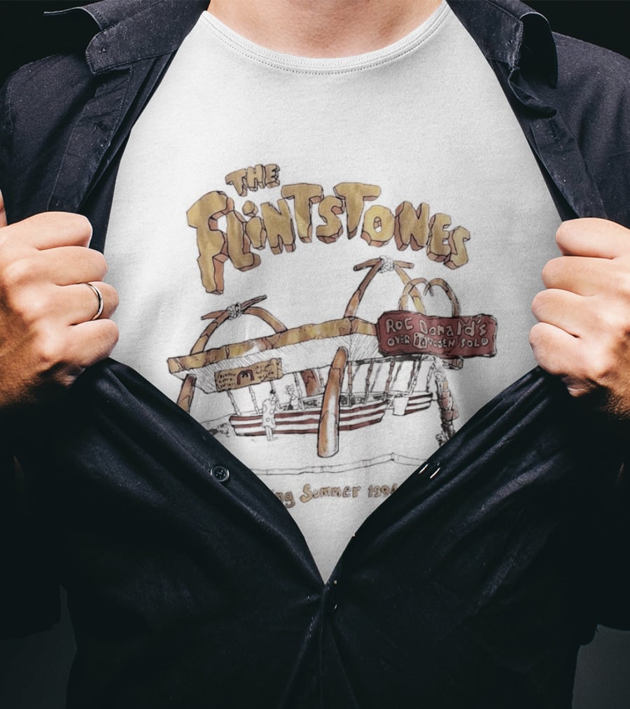 The Flintstones McDonald's 90s Collaboration Coming Summer 1994 AD T-Shirt