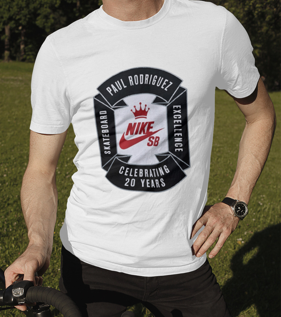 Paul Rodriguez Nike SB Skateboard Excellence Celebrating 20 Years T-Shirt