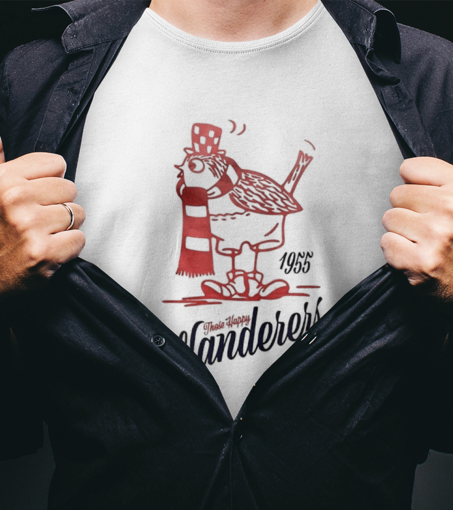 Those Happy Wanderers 1955 York City Cartoon Bird With Scarf T-Shirt