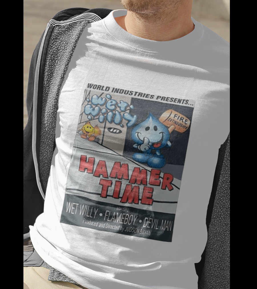 World Industries Wet Willy Flameboy Hammer Time Featuring Devil Man T-Shirt