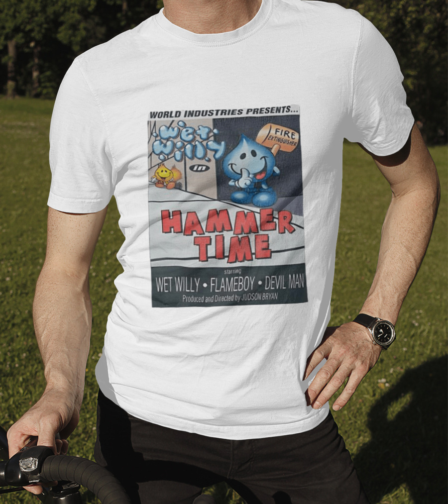 World Industries Wet Willy Flameboy Hammer Time Featuring Devil Man T-Shirt