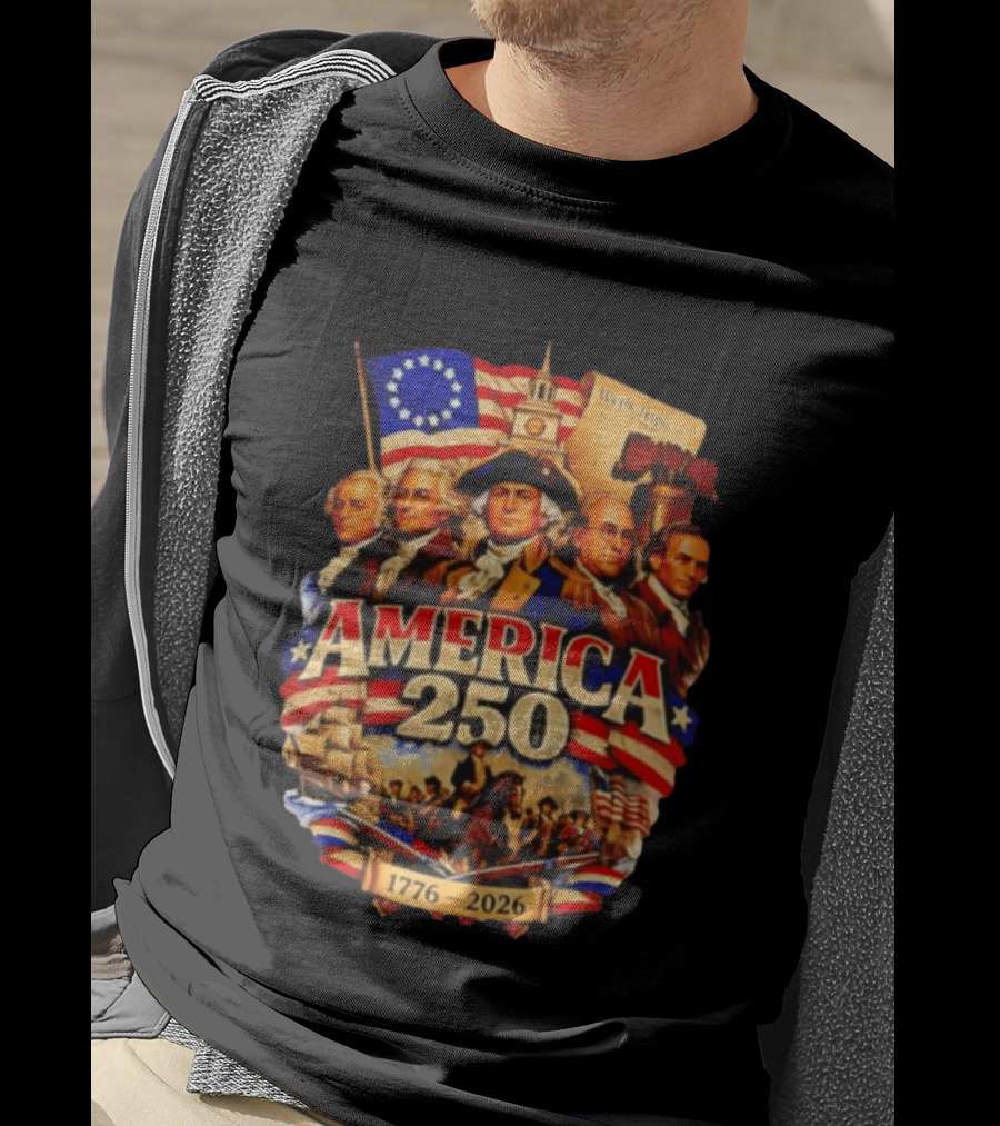 America 250th 1776 2026 Founding Fathers Celebration T-Shirt