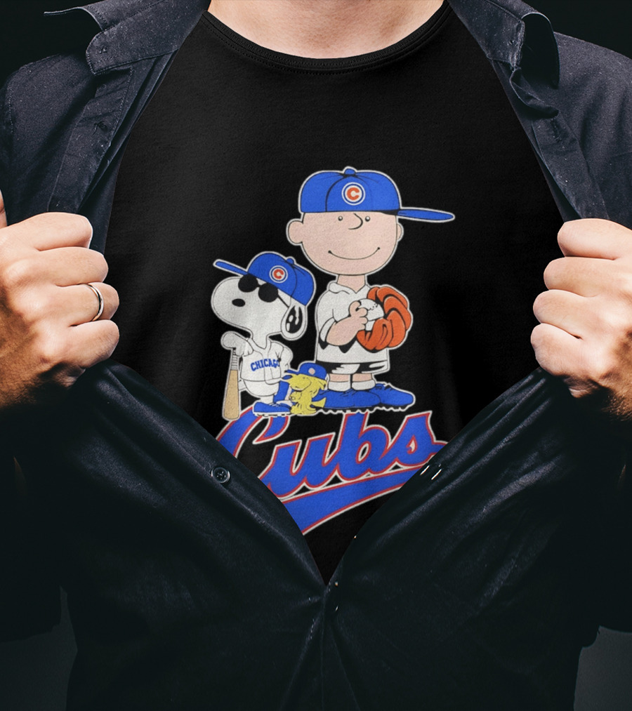 Peanuts Snoopy Woodstock Charlie Brown Chicago Cubs Baseball MLB 2026 T-Shirt