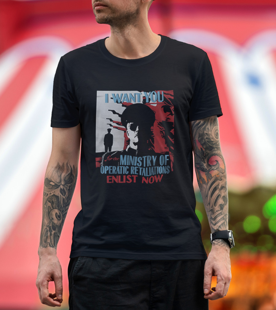 Boston Red Sox My Chemical Romance Tour 2025 I Want You Ministry Of Operatic Retaliation Enlist Now T-Shirt