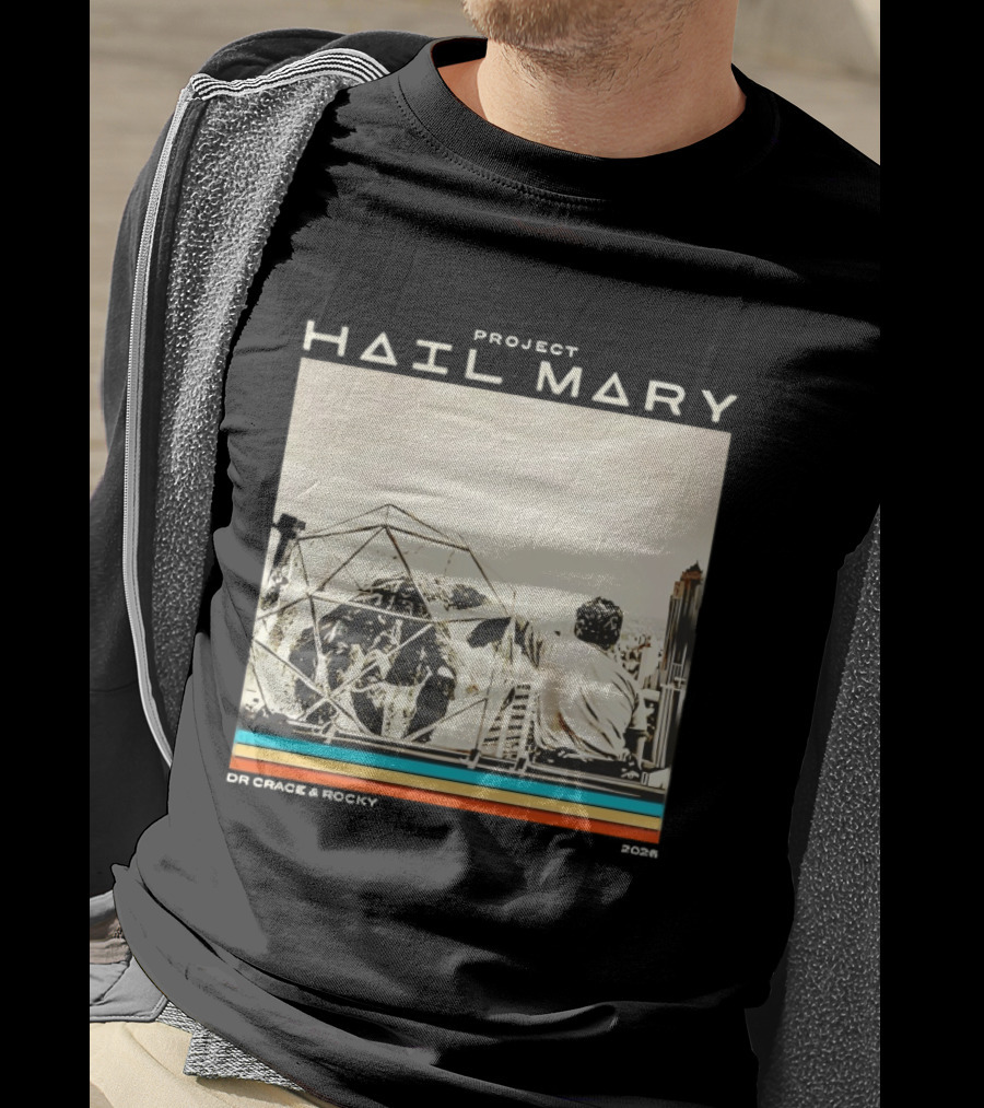 Hail Mary Geodesic Dome Space Scene T-Shirt