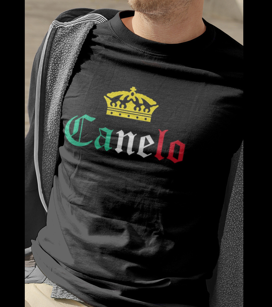 Canelo Crown Mexican Flag Colors Boxing Champion T-Shirt