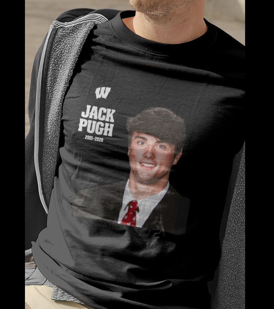 Wisconsin Badgers Football Jack Pugh 2001 2026 T-Shirt