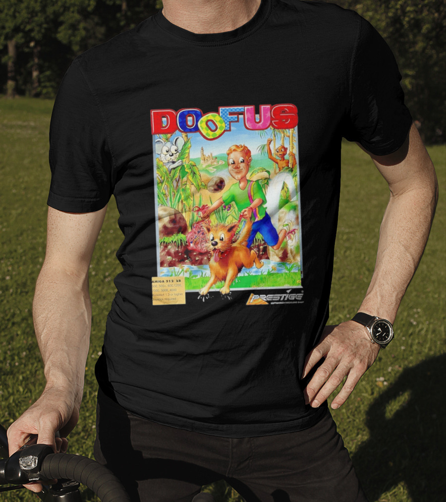 DOOFUS Amiga 512 KB Joystick Required Platformer Game T-Shirt