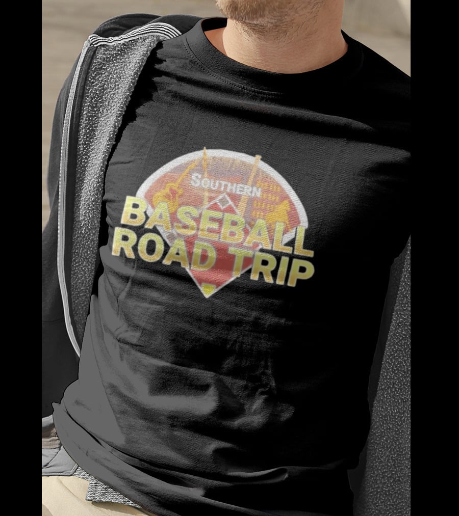 Southern Baseball Road Trip Music Adventure Stadium Scene T-Shirt
