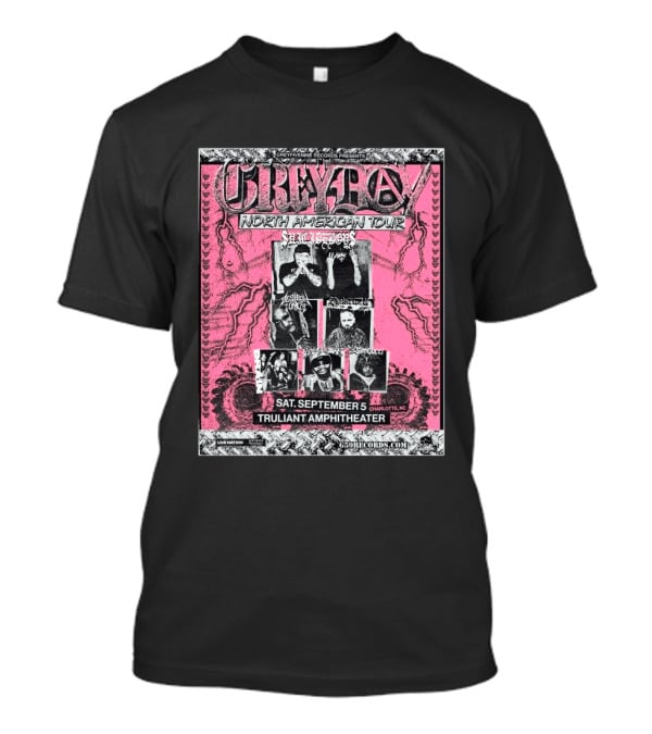 Greytay North American Tour Greyday Records Presents Suicideboys Charlotte NC September 5 Truliant Amphitheater T-Shirt