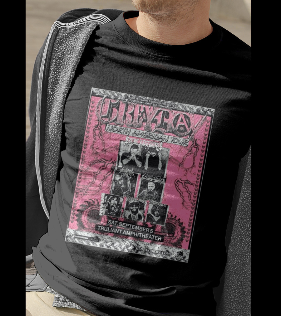 Greytay North American Tour Greyday Records Presents Suicideboys Charlotte NC September 5 Truliant Amphitheater T-Shirt