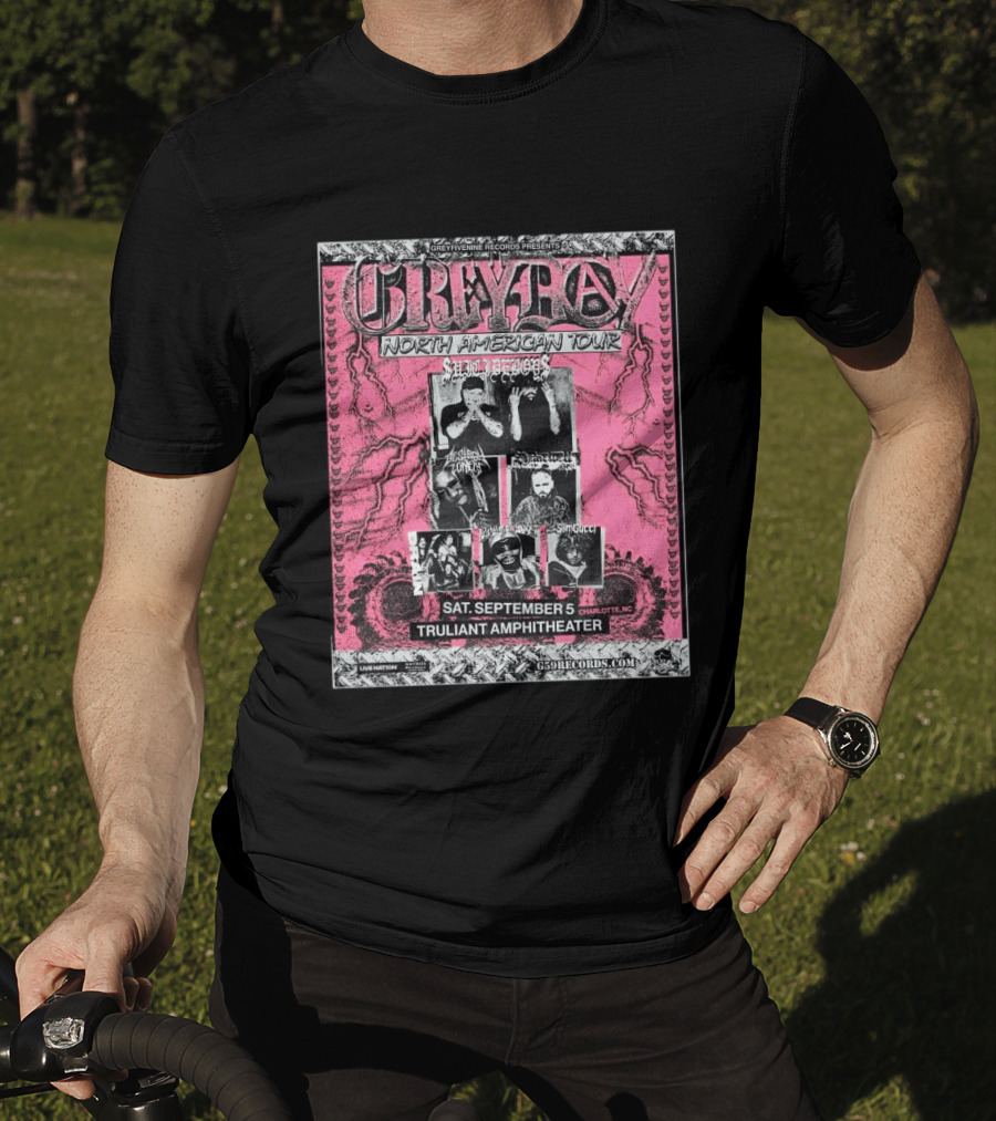 Greytay North American Tour Greyday Records Presents Suicideboys Charlotte NC September 5 Truliant Amphitheater T-Shirt