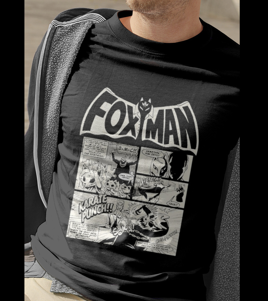 Fox Man Comic Babymetal Dead Pop Festival Japan 2026 Batman Style Panels Graphic Punch T-Shirt