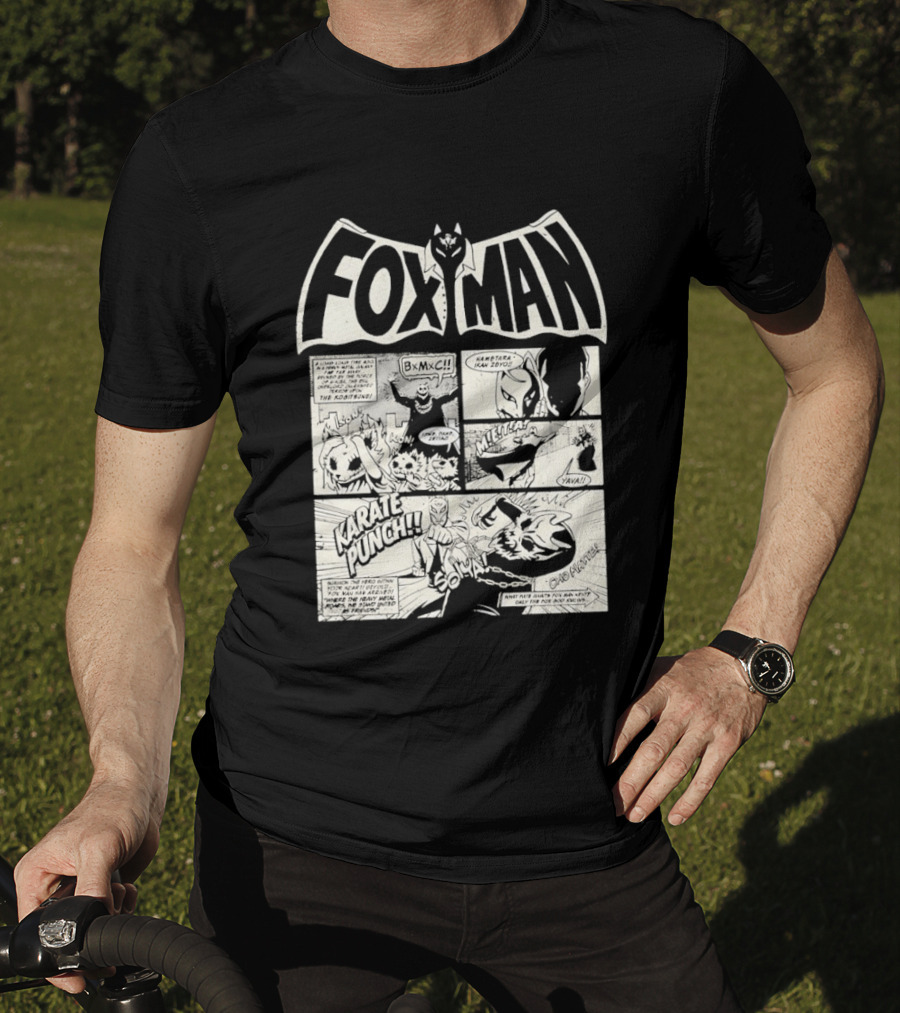 Fox Man Comic Babymetal Dead Pop Festival Japan 2026 Batman Style Panels Graphic Punch T-Shirt