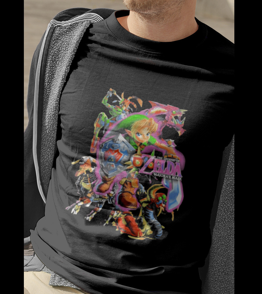 The Legend Of Zelda Majora's Mask Link Skull Kid Epona Characters T-Shirt