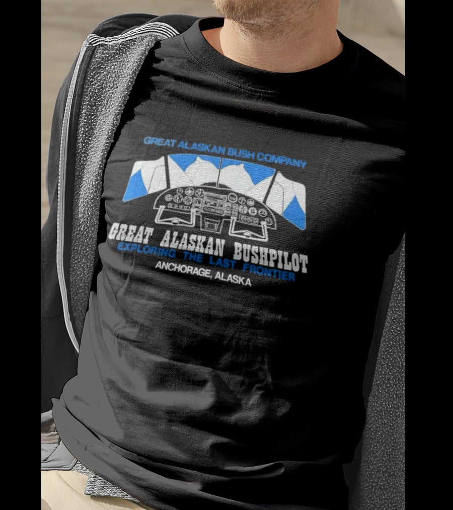 Great Alaskan Bushpilot Exploring The Last Frontier Anchorage Alaska Aircraft Panel T-Shirt