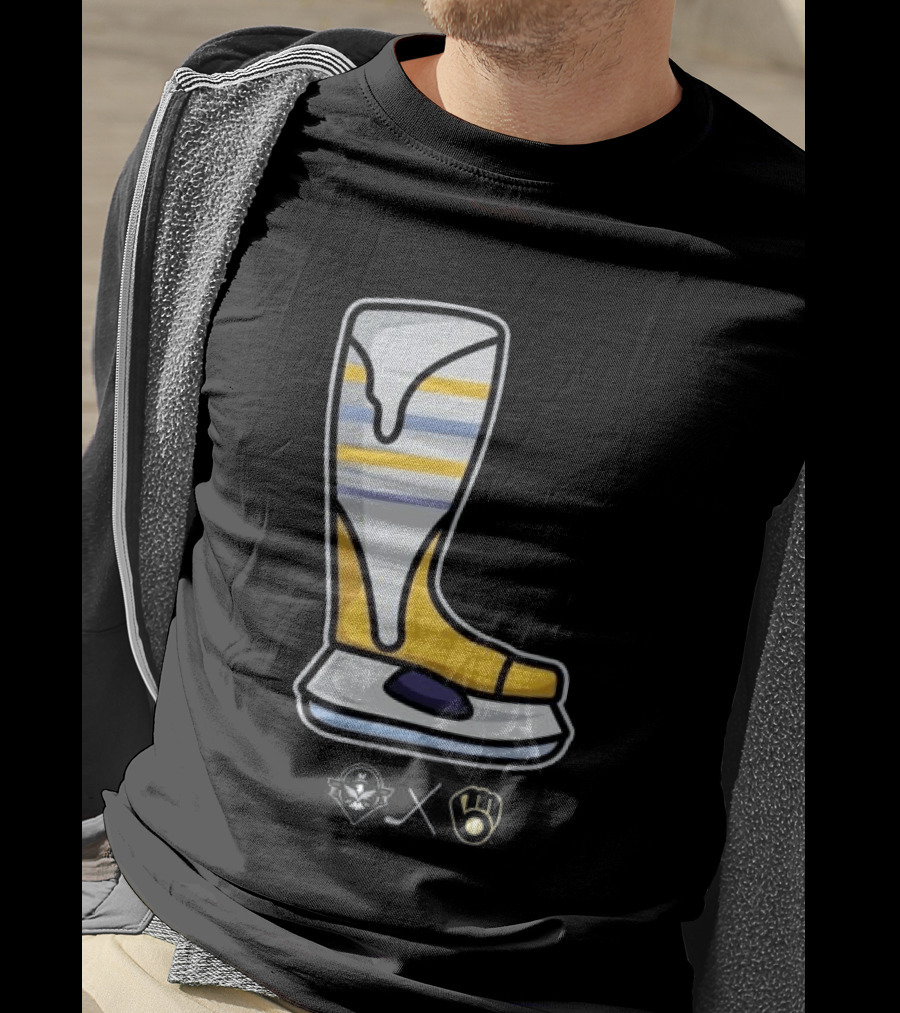 Milwaukee Brewers X Admirals Special Skate Boot Icon With Brewers T-Shirt