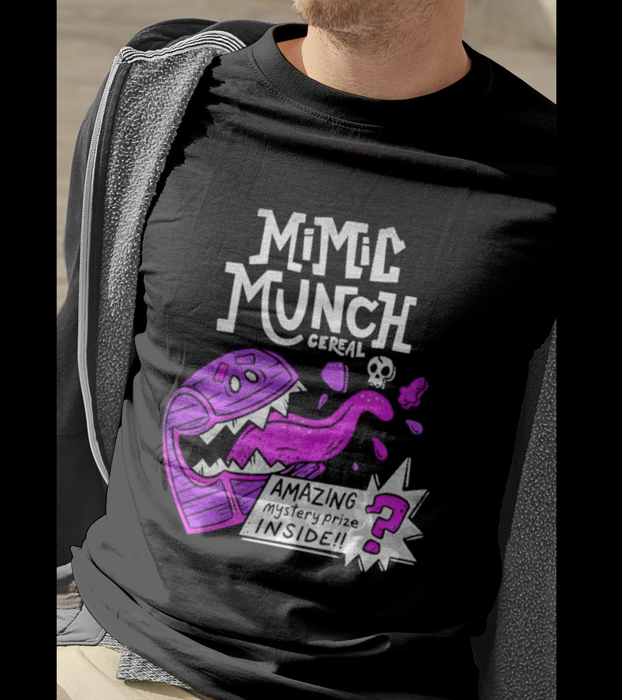 Mimic Munch Cereal Amazing Mystery Prize Inside Dungeons And Dragons T-Shirt