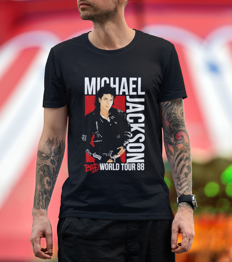 Michael Jackson Bad World Tour 1988 Live Concert Memorabilia T-Shirt