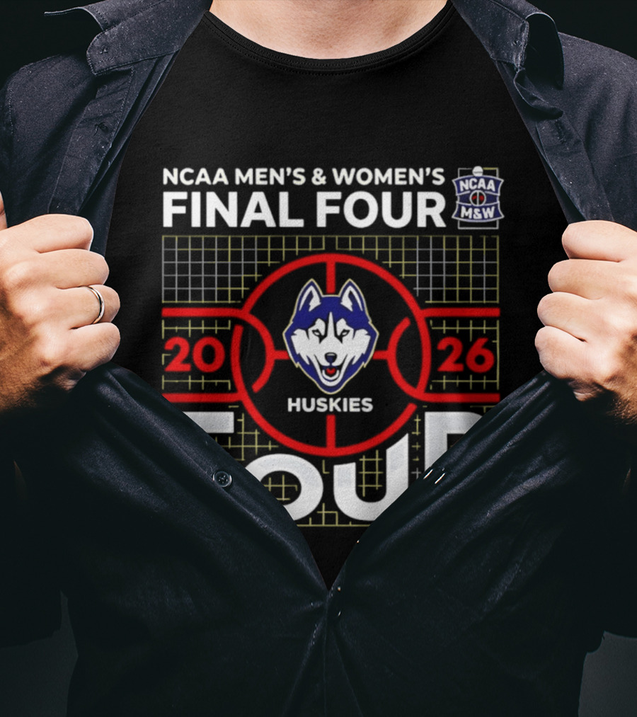 NCAA Men's & Women's Final Four 2026 Huskies Basketball T-Shirt