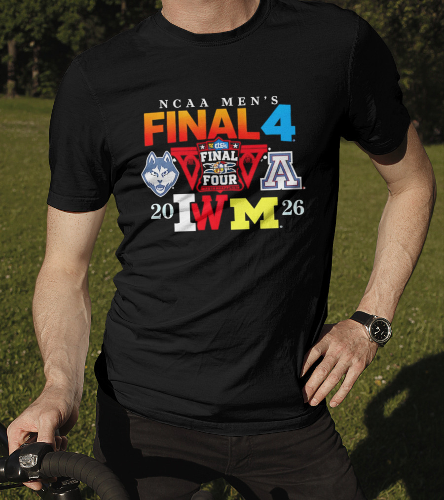 NCAA Men's Final Four 2026 UConn Arizona Wisconsin Michigan T-Shirt