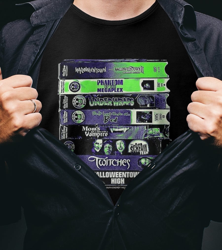 Halloweentown Movie Collection VHS Tapes Disney Channel Halloween Classics T-Shirt