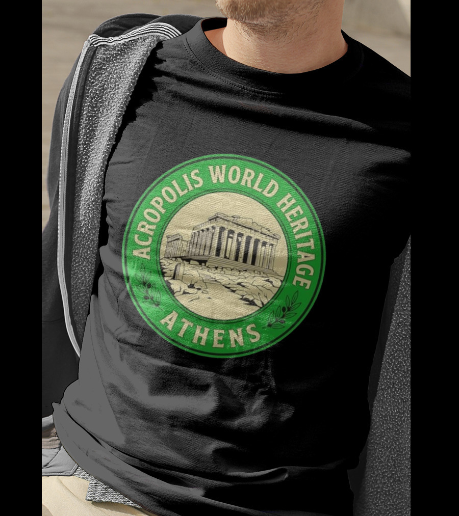Acropolis World Heritage Athens Iconic Parthenon Landmark T-Shirt