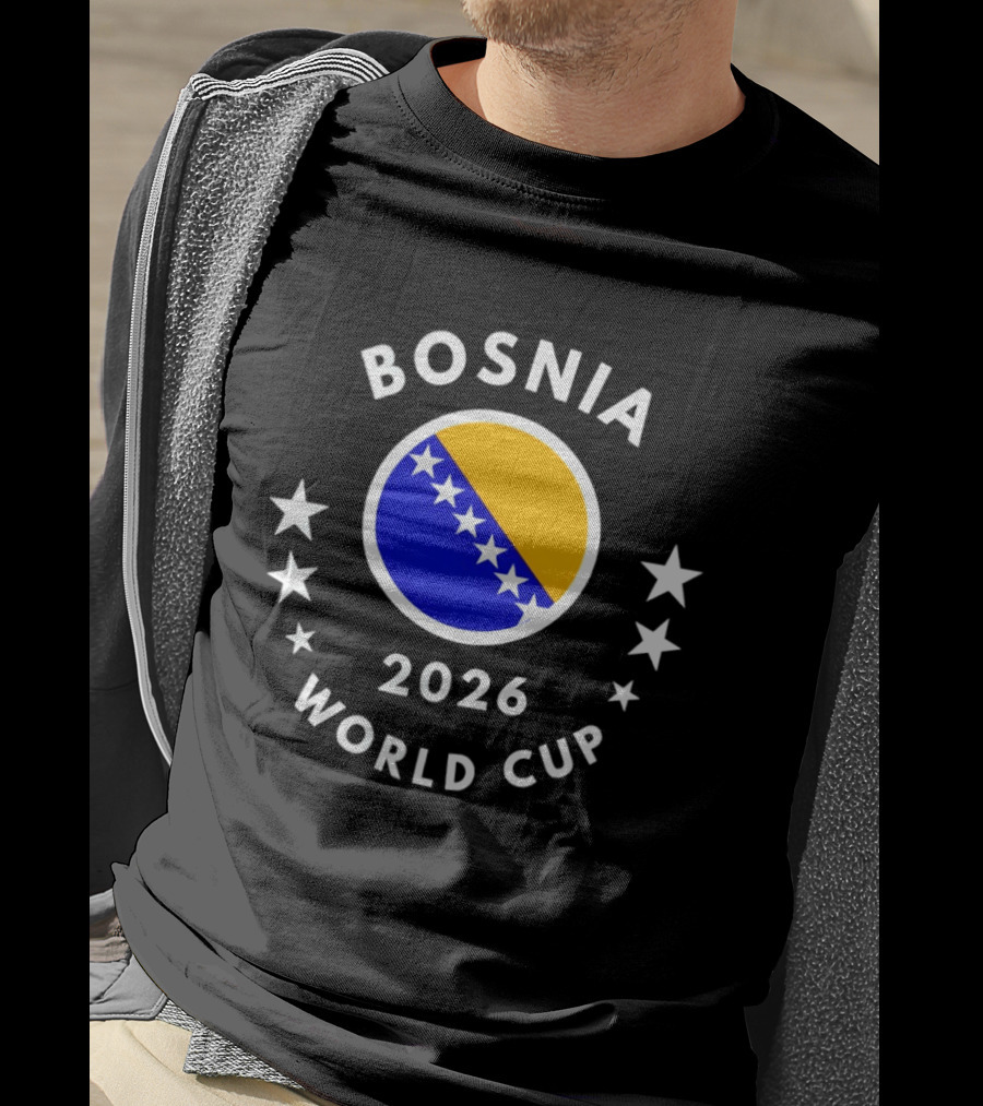 Bosnia 2026 World Cup Bosnia Flag Football Soccer Stars T-Shirt