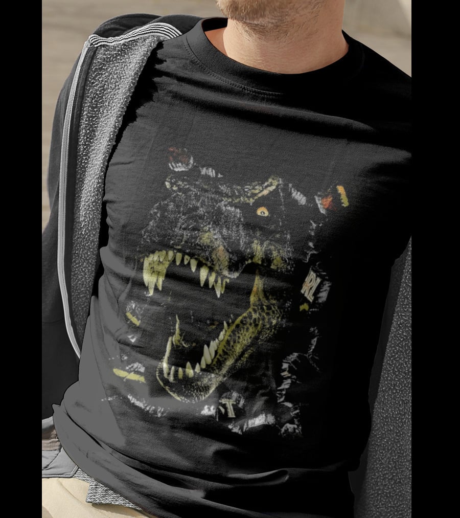 Lost World JP Jurassic Park Dinosaur Rex Fossil Skeleton T-Shirt
